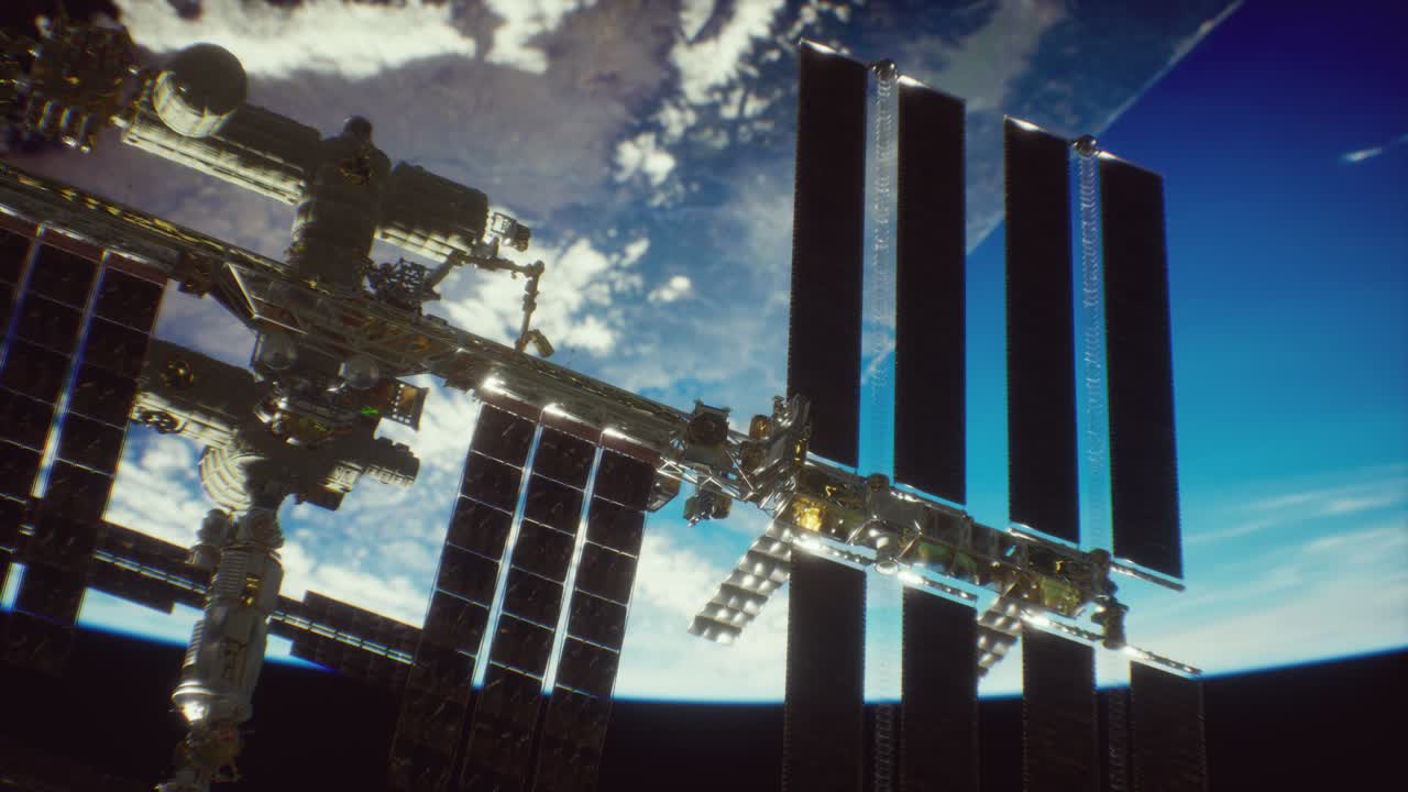 국제 우주 정거장. 이 이미지의 요소는 nasa에 의해 제공됩니다.