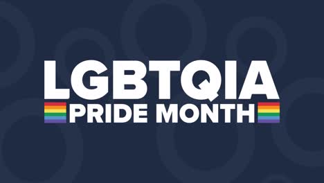 june is lgbtqia pride month. flat holiday animation. motion graphic design. 4k, hd loop footage.