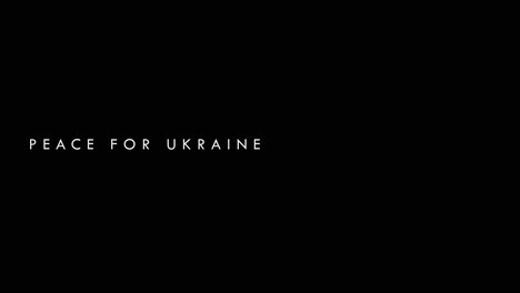Stilvoller-Frieden-Für-Die-Ukraine,-Animierter-Text-–-Animation,-Bewegungsgrafik,-Austauschbarer-Schwarzer-Hintergrund