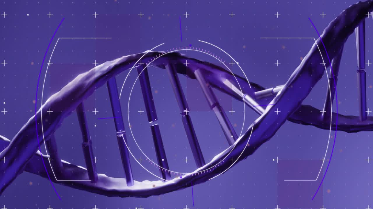 dna 가닥 위의 스 ⁇  스캐닝의 애니메이션