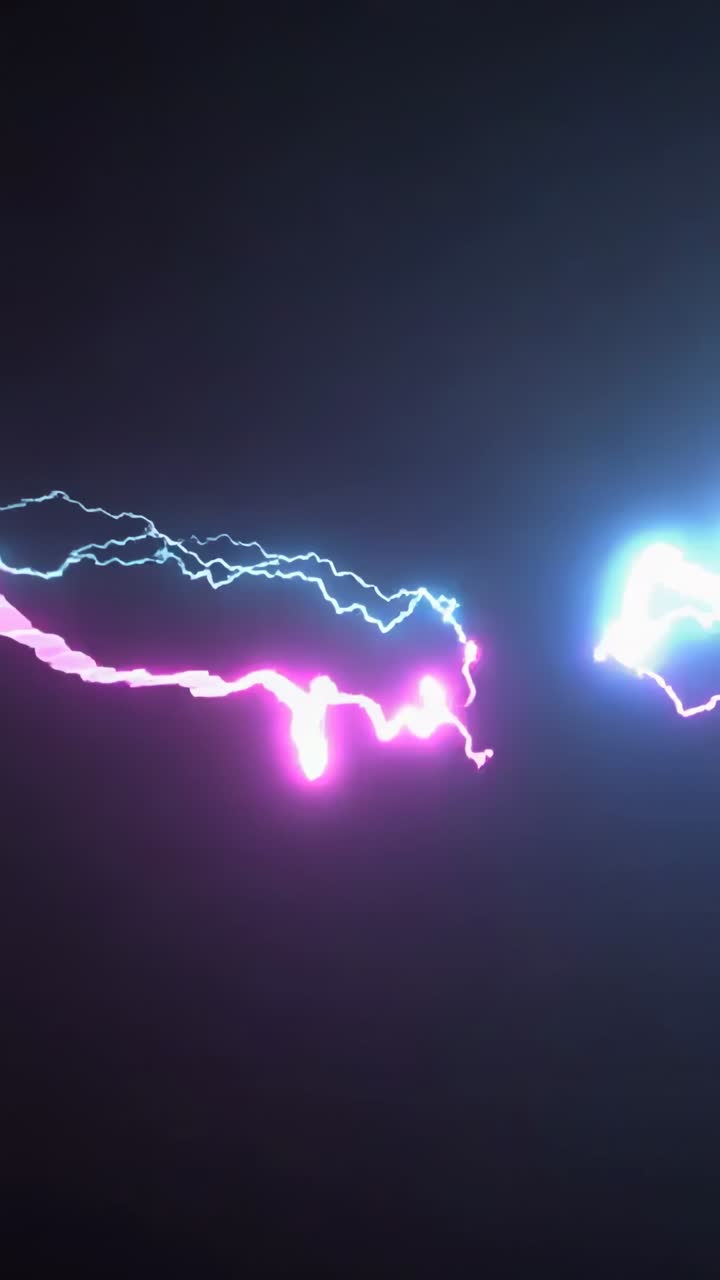 Vertical video: Fuse igniting burst sending bright core and radial sparks at night, purple arc