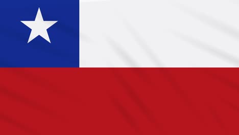 la bandera de chile agitando tela, bucle de fondo