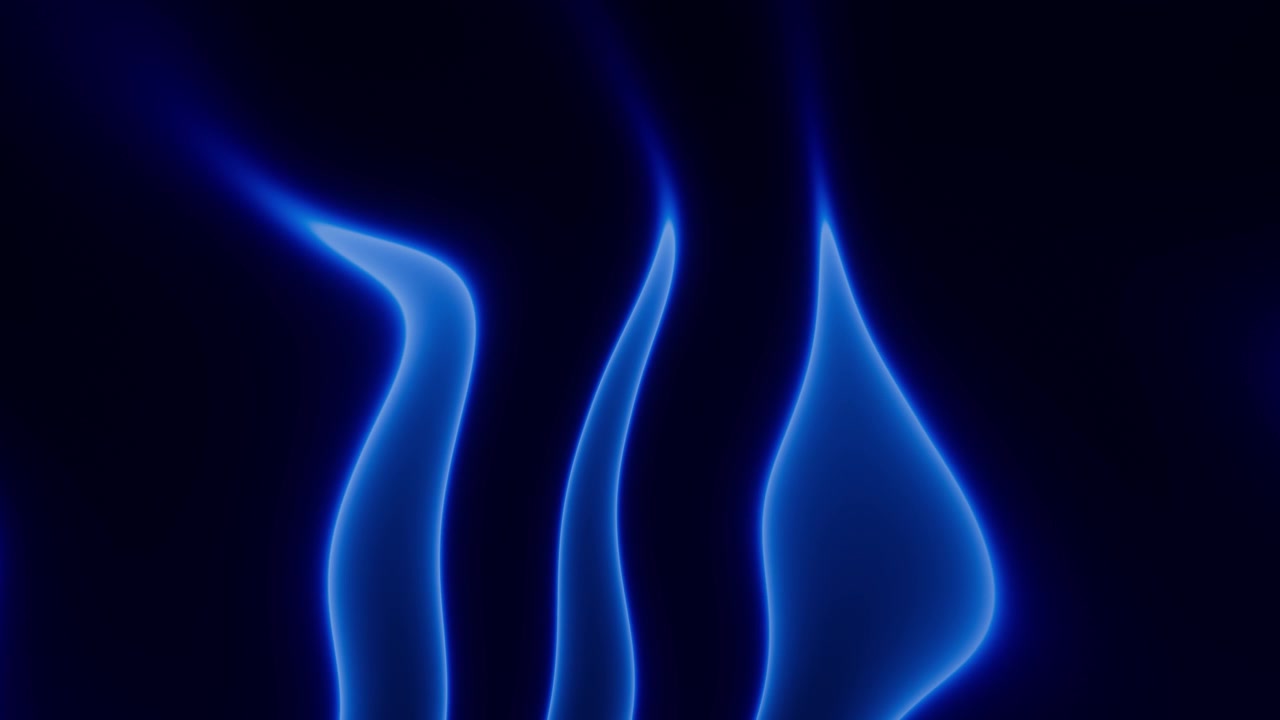 Abstract Glowing Blue Curved Lines on Dark Background
