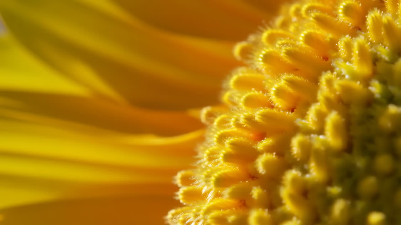 Macro Close-up of a Yellow Flower