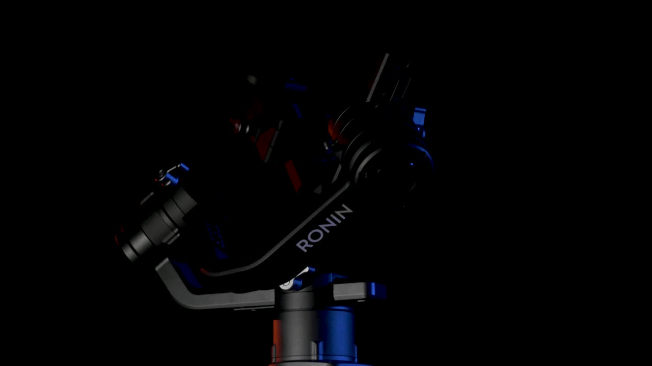 DJI Ronin-S Camera Stabilizer productshot with black background