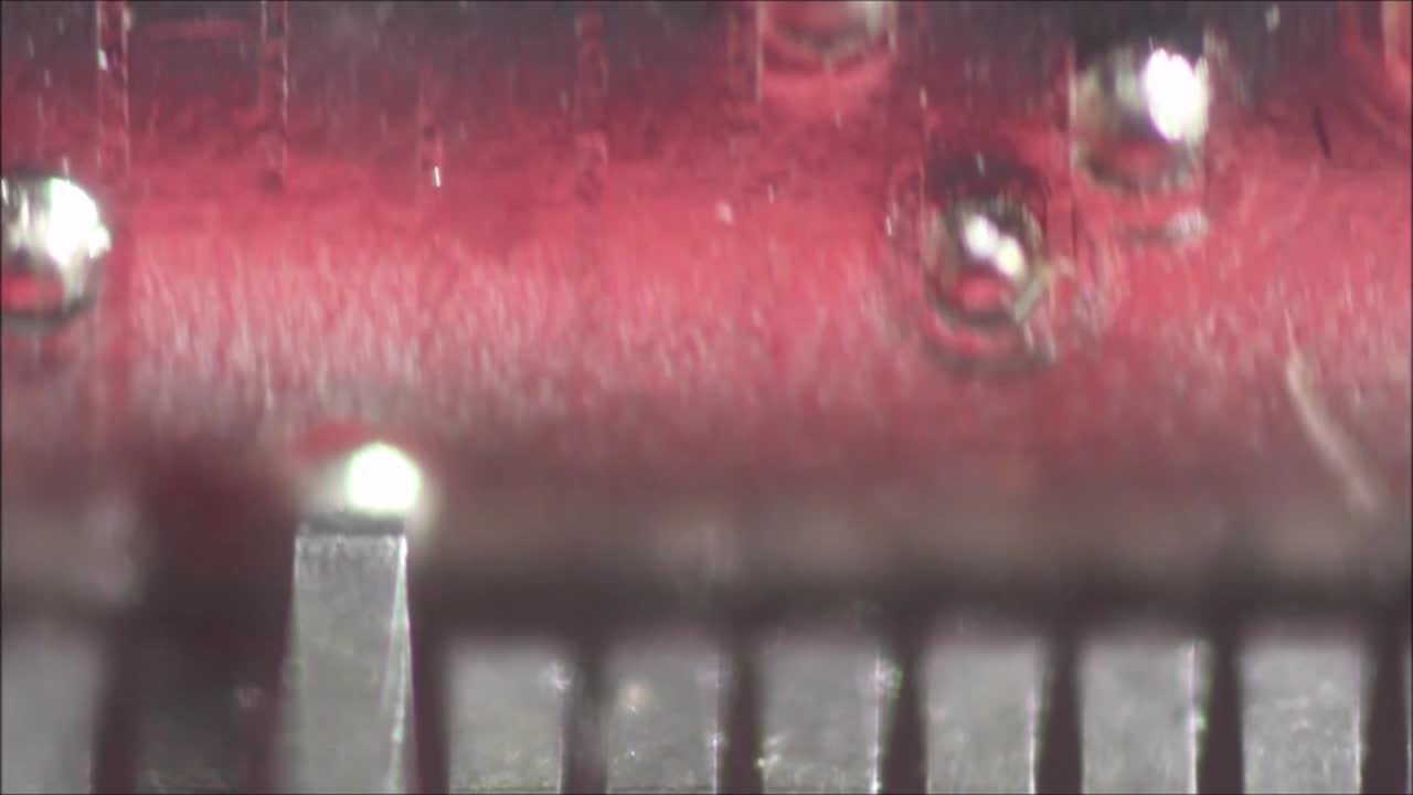 오르골의 근접 촬영