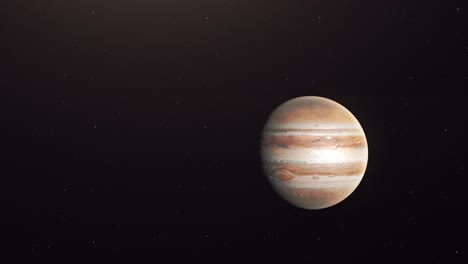 rotated jupiter planet on space