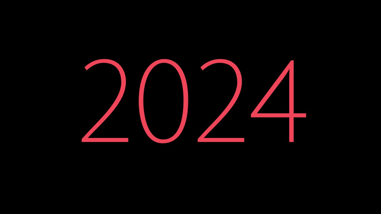 2024 텍스트 애니메이션 모션 그래픽