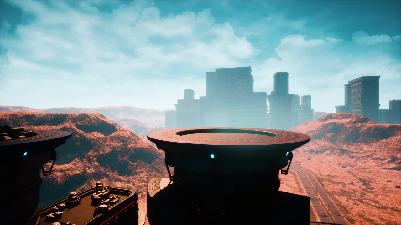 도시 의 포스트 아포칼립스 풍경