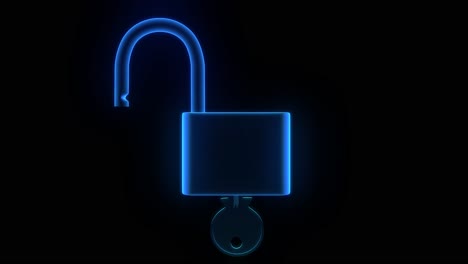 Padlock-hologram-unlock-lock-key-security-safety-protection-hack-password-4k