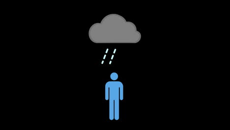 persona de pie bajo una nube de tormenta