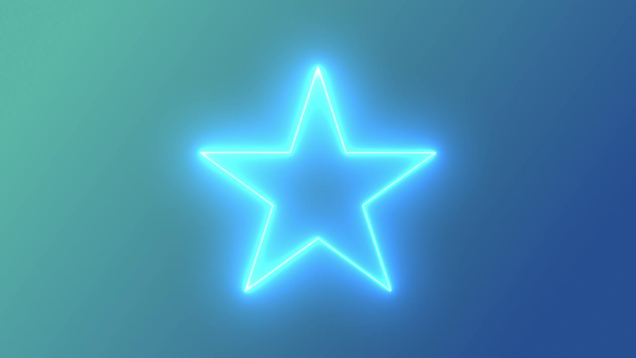 línea de animación de forma de estrella retro