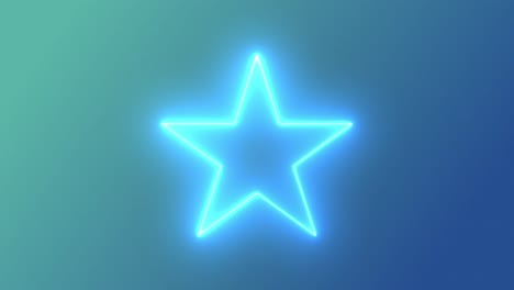 retro star shape animation line