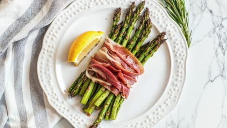 roasted asparagus with prosciutto and lemon