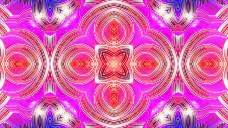 patrón ondulado líquido como el caleidoscopio con olas o mandala, gradiente multicolor. 3d elegante abstracto en bucle bg, estructura simétrica ondulada de líquido brillante. animación fluida colorida de moda 4k.