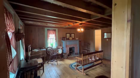 living room of the inside of the home of the knights, joseph sr and newel knight and the place of the first branch of the church of christ, mormons located in colesville, new york near bainbridge