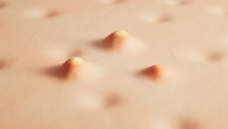 pore acne and skin health concept, 3d rendering.