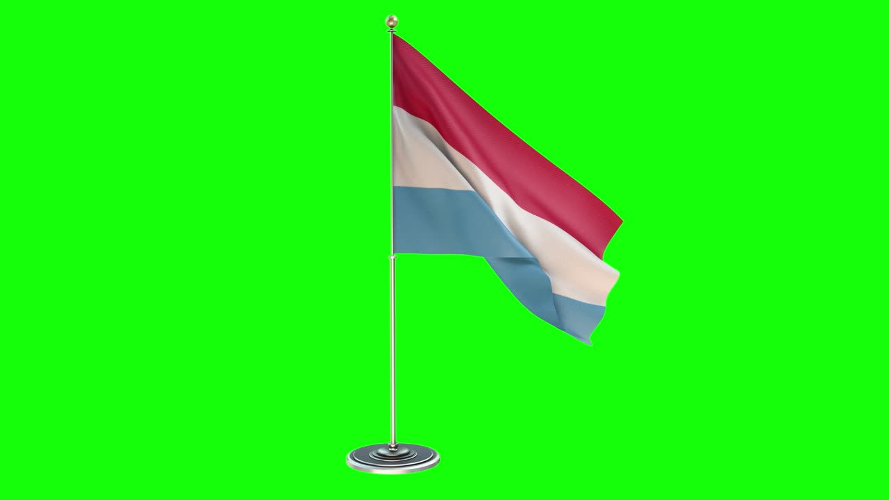 룩부르크: 크로마 키와 함께 기둥에 흔들리는 발의 3d 일러스트레이션