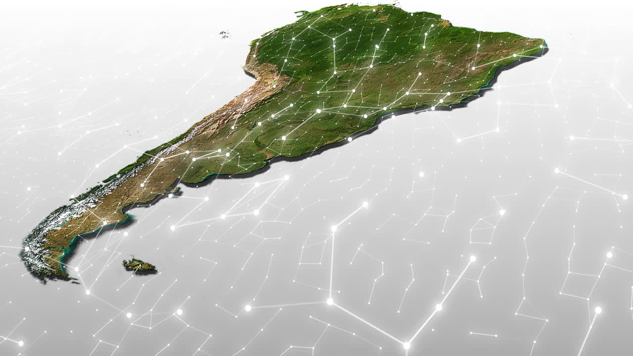 South America Digital Network Map