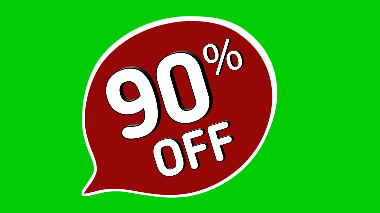 90% de descuento en el precio de los adhesivos, animación y gráficos en movimiento.