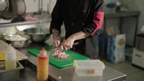 chef in a restaurant preparing food in the kitchen