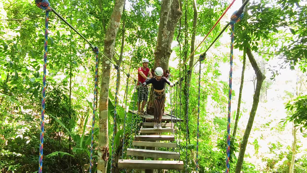Ziplining Adventure in a Lush Forest