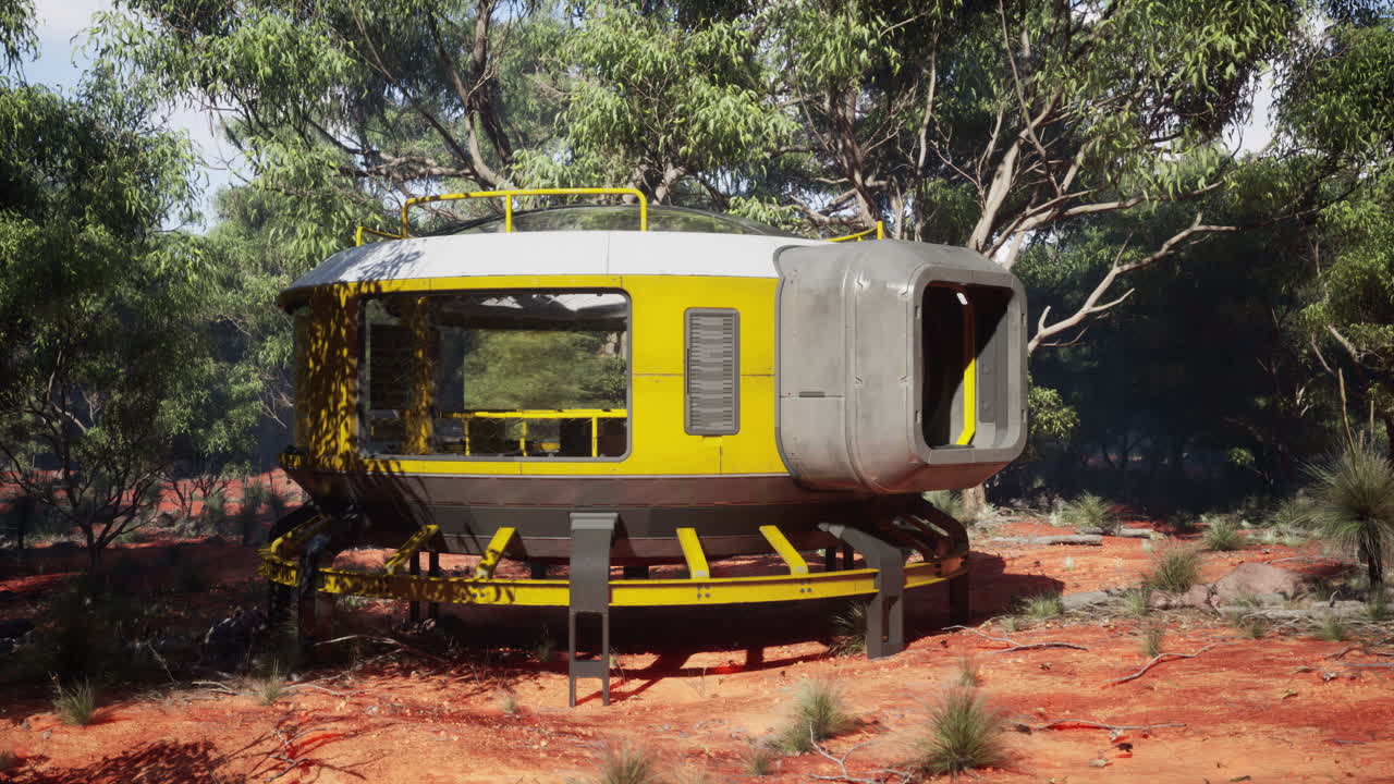 사막 에 있는 미래 의 둥근 집