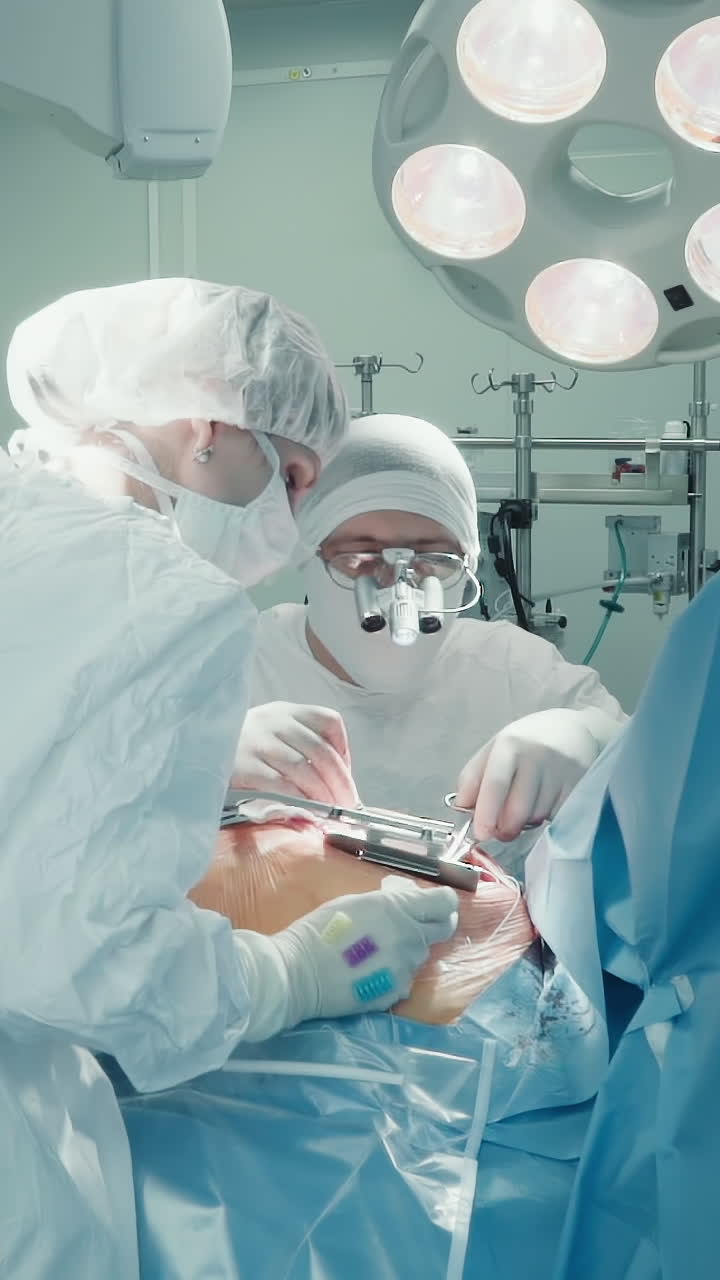 el cirujano inserta tubos de plástico para la cirugía de bypass cardíaco. el cardiólogo con asistentes agrega una nueva vía para el flujo sanguíneo alrededor de la arteria bloqueada en el hospital