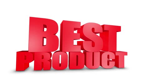 best product 3d text on white alpha channel green screen advertising promotion discount offer sale