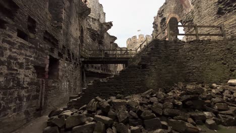 exploring inside conwy castle ruins wales