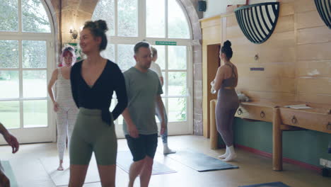 group yoga session