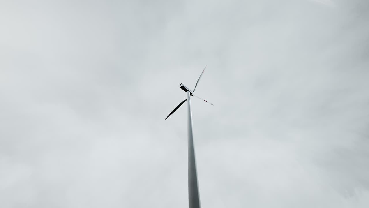 Low Angle View of a Wind Turbine