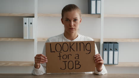 woman looking for a job