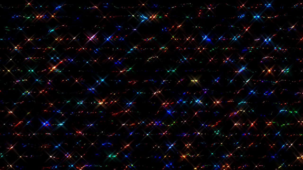 추상적인 빛나는 밝은 선은 파동, 다채로운, 검은 바탕을 설정