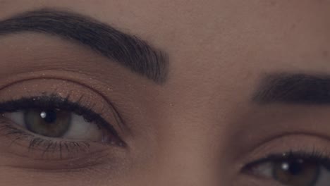 smiling, happy eyes of a beautiful, young, latina woman - isolated close up