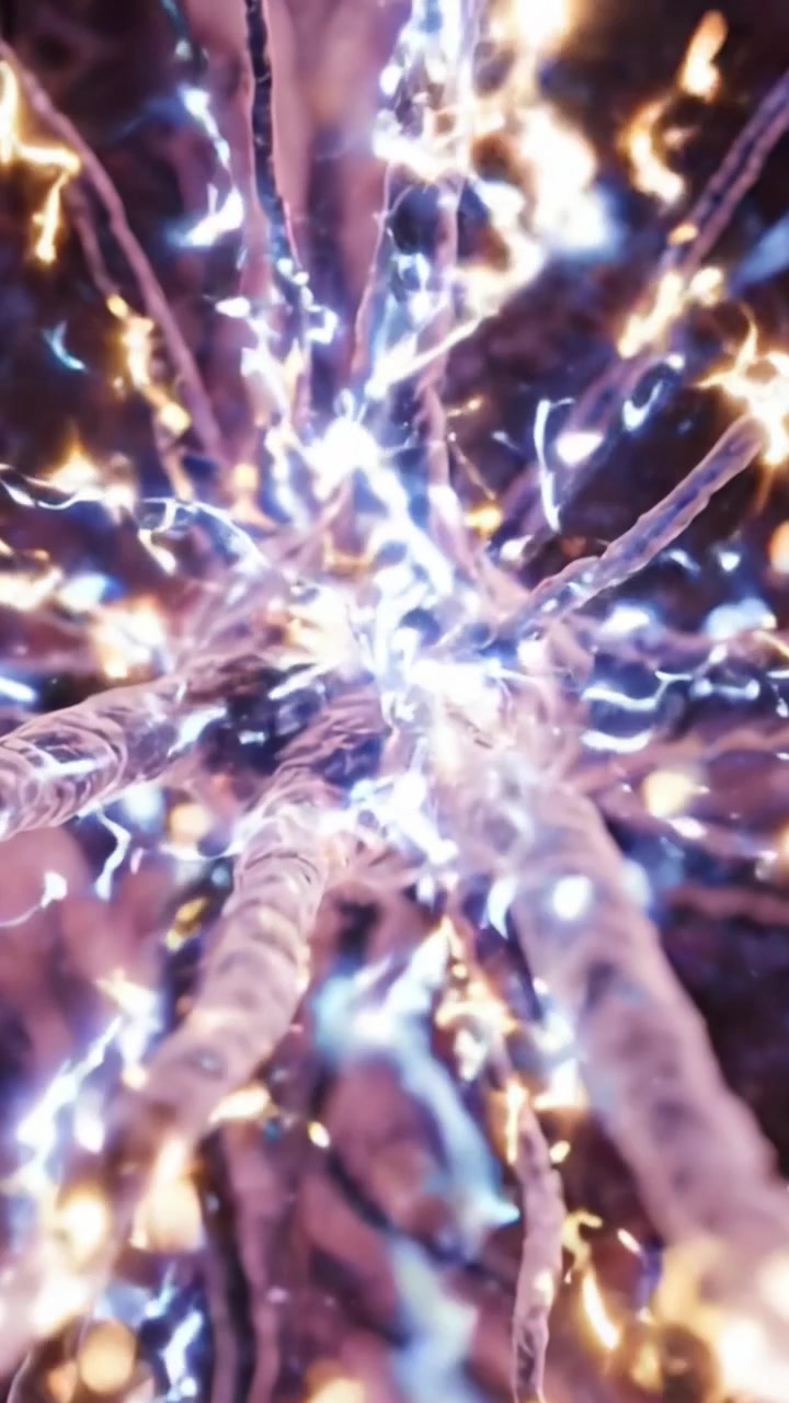 An Intricate Close-Up of Neurons Illuminated by Colorful Signals, Showcasing the Complexity of Neural Networks in a Stunning Visual Display