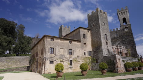 historic tuscan villa with tower