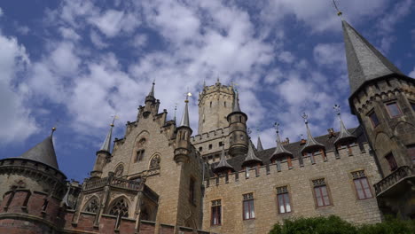 marienburg castle with summer sky background