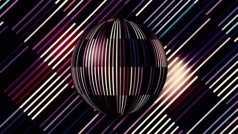 abstract 3d sphere with lines pattern