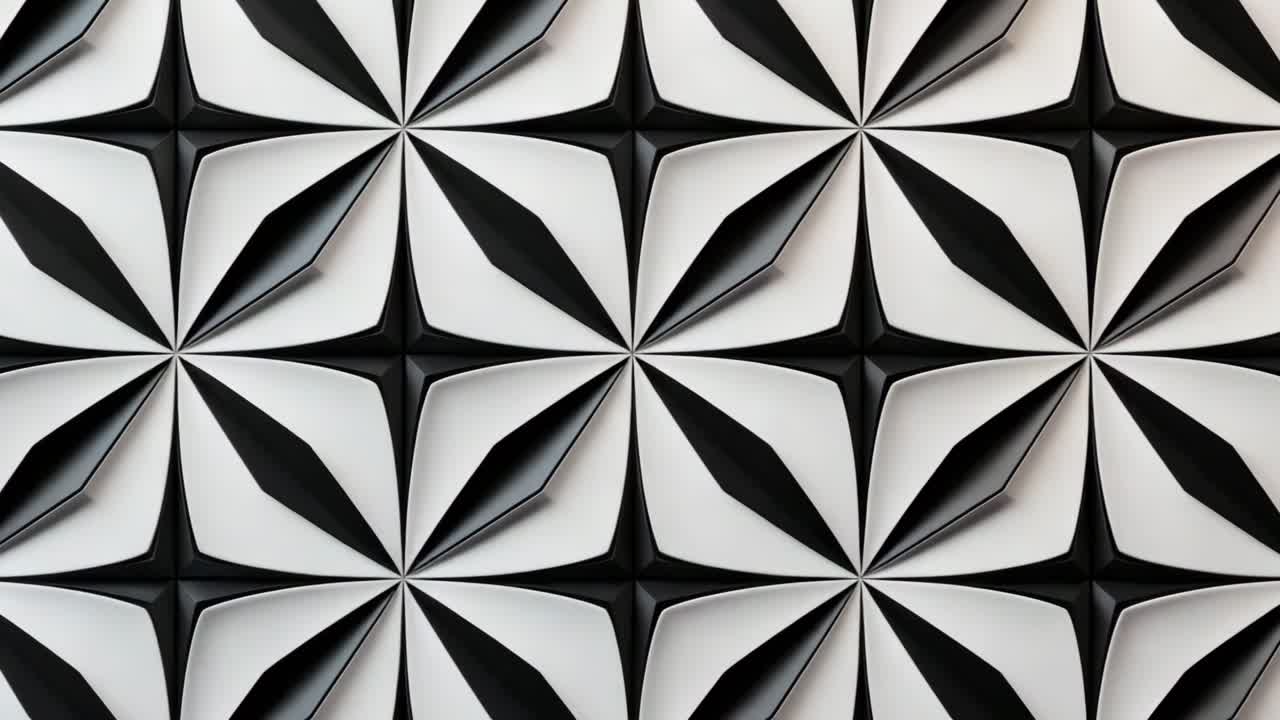 Black and White Geometric Tile Pattern