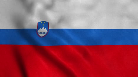 slovenia flag waving in the wind. national flag of slovenia. sign of slovenia seamless loop animation. 4k