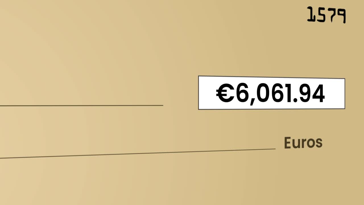 aumento del número de contador del euro en el cheque bancario (cheque) para el pago.