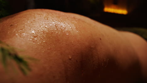 perspiring back
