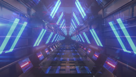 animación de pantallas a través de un túnel digital