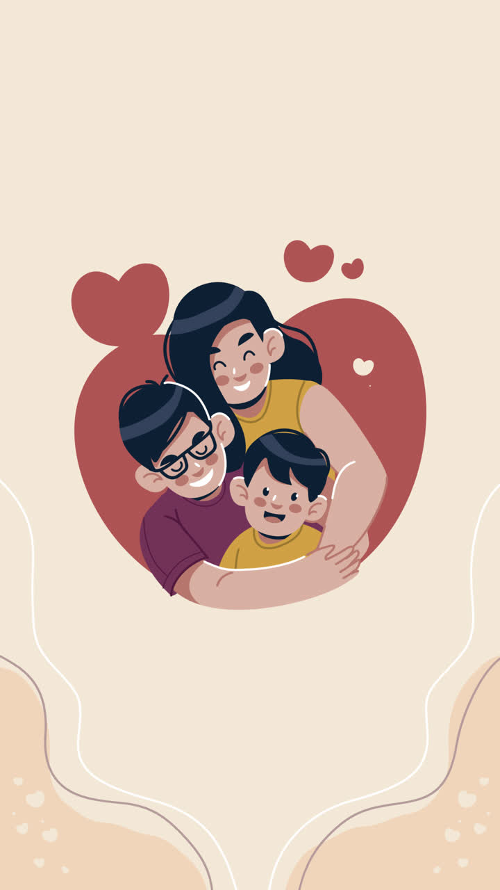 Retrato de familia feliz