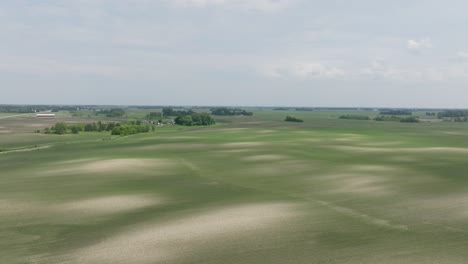 vast landscape of grassland, undeveloped land in rural area. - aerial shot