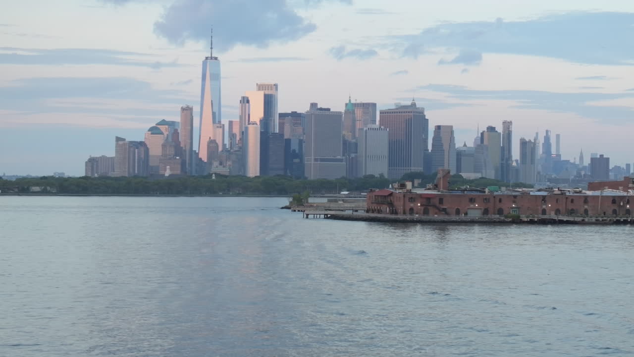 Shot during the summer in Red Hook, Brooklyn with The World Trade Center and the Financial District in the background,