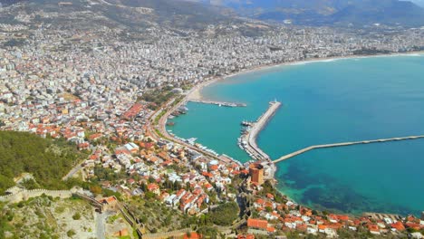 aerial drone footage of alanya – turkey