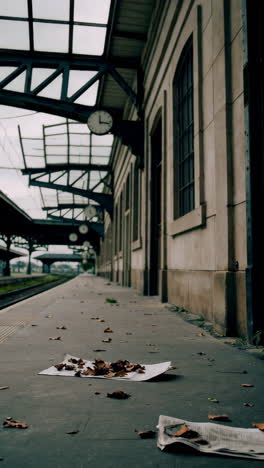 Train Station Platform in Autumn