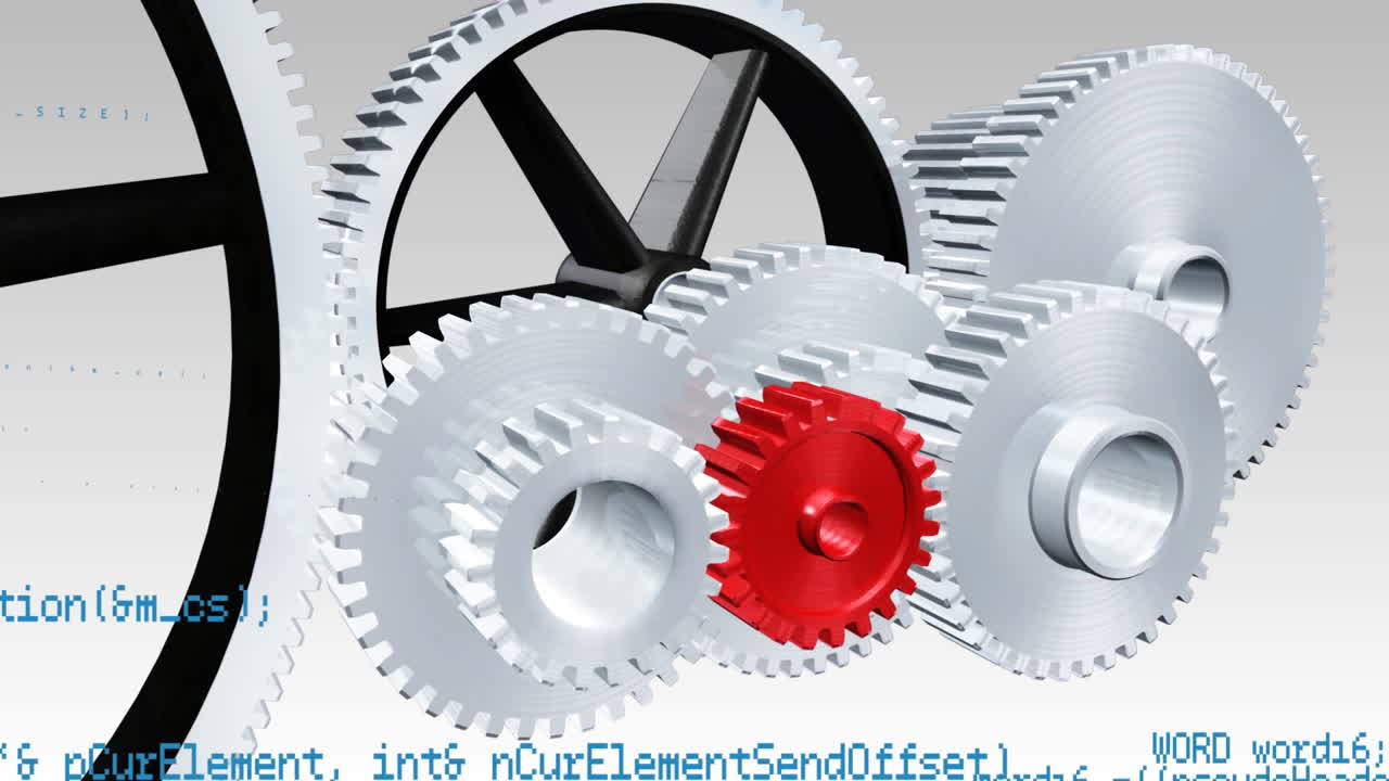 engranajes y códigos de programa